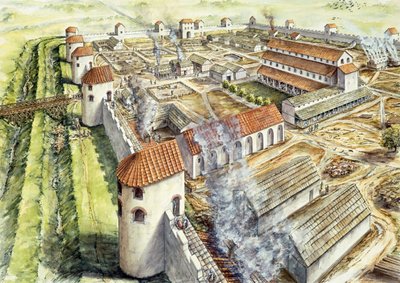 Portchester Castle, AD345, c1990-2010 af Peter Dunn