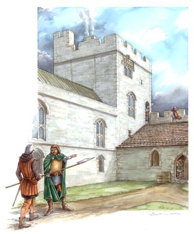 Portchester Castle, midten af det 14. århundrede, c1990-2010 af Peter Dunn