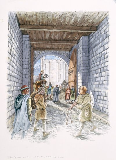 The Castle Gatehouse, Old Sarum, Wiltshire, c1130, 1994 af Peter Dunn
