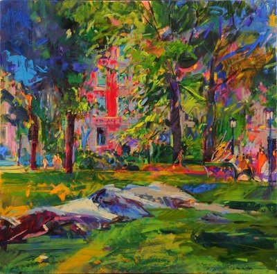 Cedar Hill, Central Park af Peter Graham (Contemporary)
