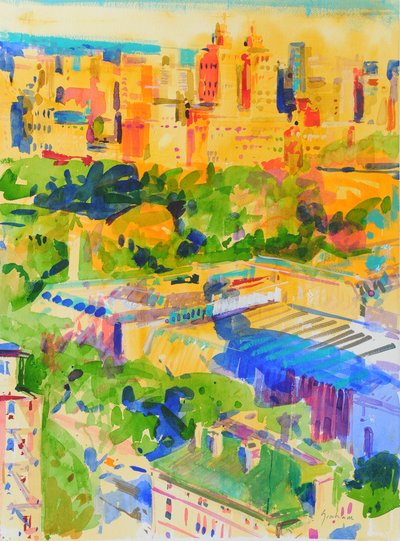 Fifth Avenue skygger over Metropolitan af Peter Graham (Contemporary)