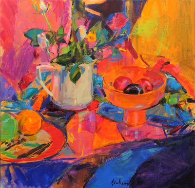 Stilleben med Bloomingdales Bowl af Peter Graham (Contemporary)