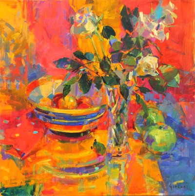 Stilleben med Clarice Cliff Bowl af Peter Graham (Contemporary)