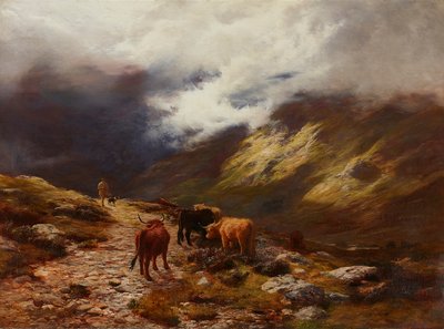 A Mountain Road (olie på lærred) af Peter Graham
