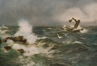 The Inchcape Rock, 1908, c1930. af Peter Graham