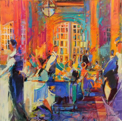 The Palace, San Francisco, 2021 (olie på lærred) af Peter Graham