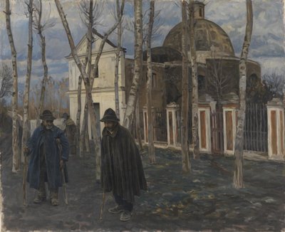 Tiggere uden for S. Giuliano, nær Pompeji. 1904-05 af Peter Hansen
