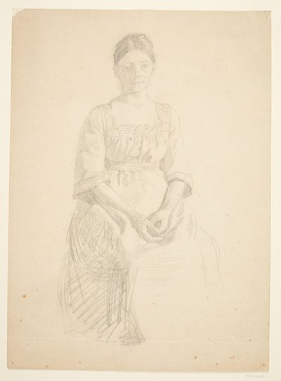 Kunstnerens hustru sidder model til portræt af fru Thora Karl Madsen til maleriet: Faaborgmuseets Indvielse (1910-11) af Peter Hansen