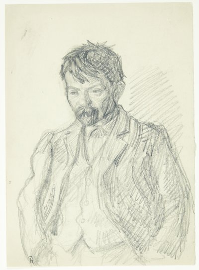 Portræt af maleren Jens Birkholm. Halvfigur af Peter Hansen
