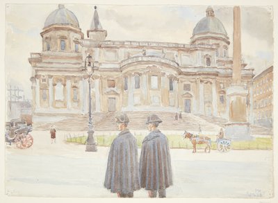 To Karabinierer uden for Santa Maria Maggiore af Peter Hansen