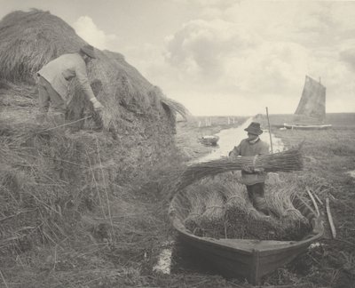 Ricking the Reed, 1886. Skabere: Dr. Peter Henry Emerson, Thomas Frederick Goodall. af Peter Henry Emerson, Thomas Frederick Goodall