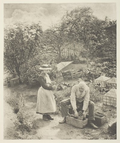 A Garden End (Suffolk) af Peter Henry Emerson