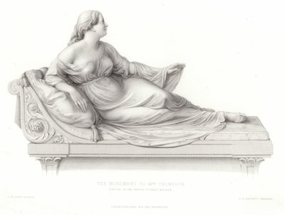 Monument for fru Thompson opsat i kirken i Great Malvern af Peter Hollins