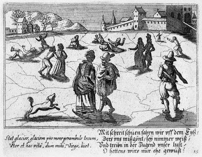 Par skøjteløb, ca. 1650 af Peter I Rollos