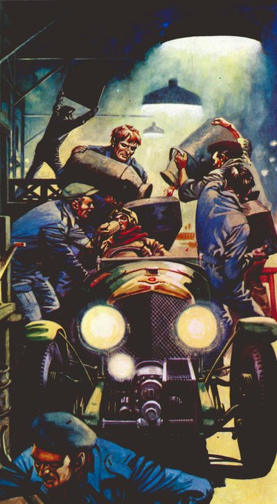 1928 4,5 liters Bentley på Le Mans af Peter Jackson