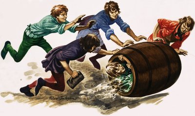 En nyuddannet lærling bliver dovet i øl og rullet i en tønde af Peter Jackson