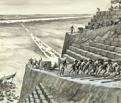 Bygger den store pyramide i Giza af Peter Jackson