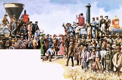 Sammenslutning af Union Pacific og Central Pacific jernbaner af Peter Jackson