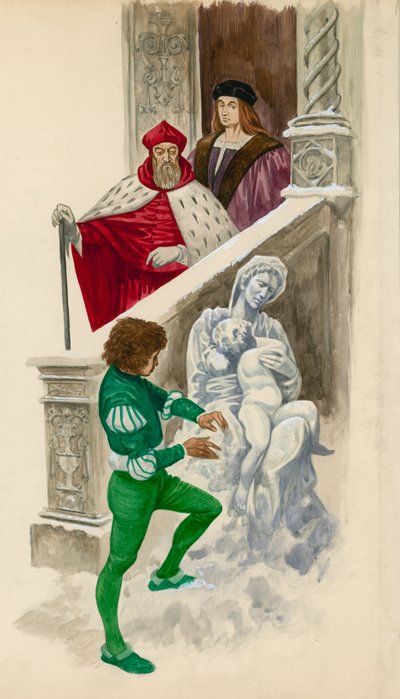 Michelangelo, som en dreng, huggede en statue fra sneen af Peter Jackson