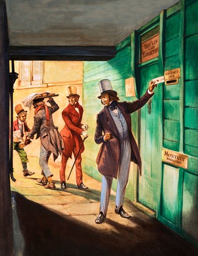 Da de var unge: Charles Dickens (gouache på papir) af Peter Jackson
