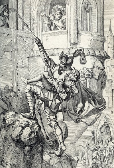 Prinzenraub: Bortførelse af prinserne Ernest og Albert, søn af Frederik II af Sachsen i juli 1455 af ridderen Kunz von Kaufungen (Kunz kidnappede Frederik af Sachsen, to sønner, Ernest og Albert, fra slottet Altenburg i det, der blev kaldt Prinzen af Peter Johann Nepomuck Geiger