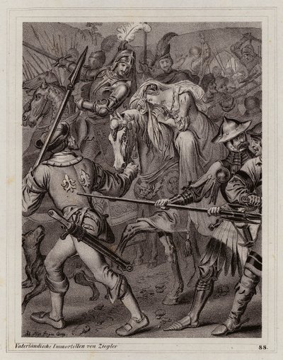 Anne af Bretagne, dronninggemalinde af Karl VIII af Frankrig af Peter Johann Nepomuk Geiger
