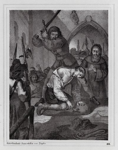 Henrettelse af greven af Reinstein-Tattenbach af Peter Johann Nepomuk Geiger