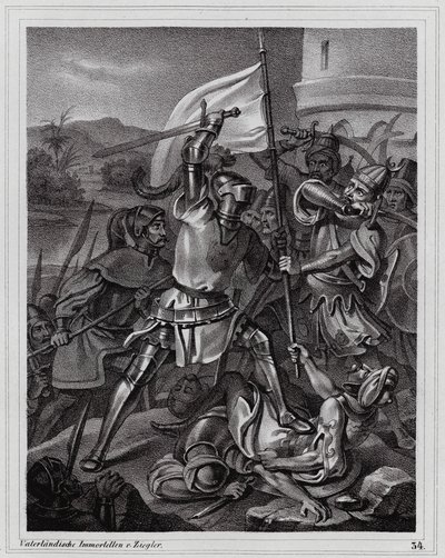 Belejring af Damietta af Peter Johann Nepomuk Geiger