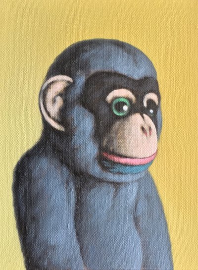 Mauve Monkey on Yellow, 2006 af Peter Jones