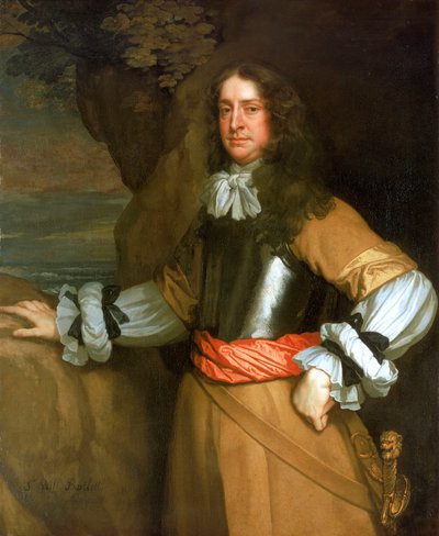 Flagmænd i Lowestoft: Viceadmiral Sir William Berkeley (1639-66) af Peter Lely