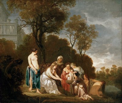 Moses reddet fra floden (maleri på lærred) af Peter Lely