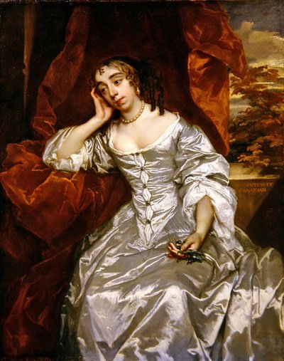 Portræt af Elizabeth Capel grevinde af Carnarvon, ca. 1662 (olie på lærred) af Peter Lely