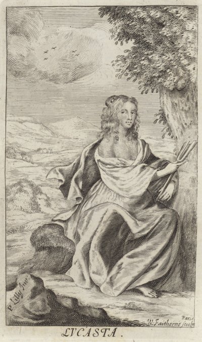 Portræt af Lucasta (Lucy Sacheverell) af Peter Lely