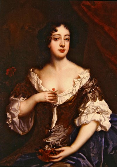 Portræt af en dame (olie på lærred) af Peter Lely