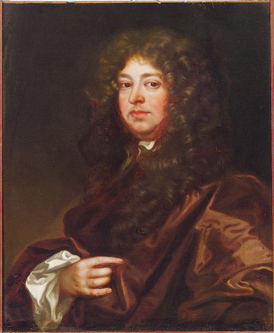 Portræt af en herre i en brun kappe af Peter Lely