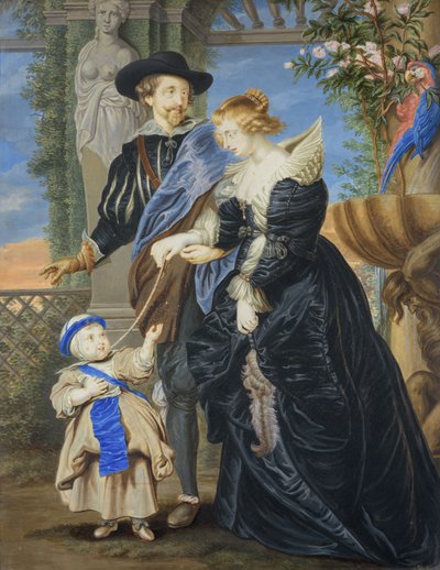 Rubens med sin kone og sit barn af Peter Lely