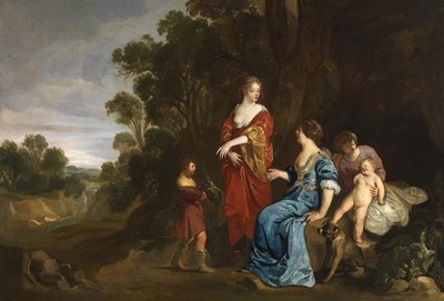 Rueben præsenterer Mandrakes til Lea, 1640-50 af Peter Lely