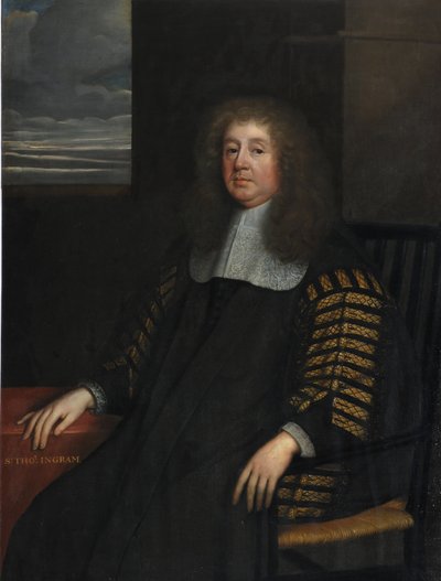 Sir Thomas Ingram, kansler for hertugdømmet Lancaster (olie på lærred) af Peter Lely