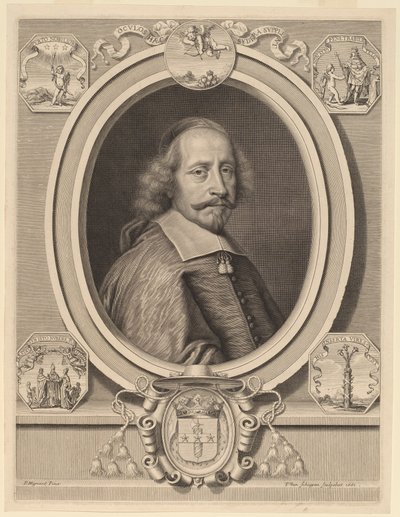 Kardinal Jules Mazarin af Peter Ludwig van Schuppen after Pierre Mignard I