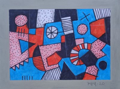 CARNIVAL, 2020 (blandede medier) af Peter McClure