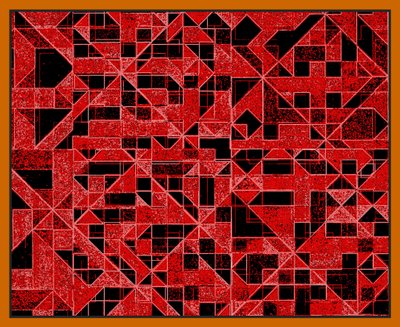 VINDUE TIL SJÆLEN, 2013, DIGITALT FORSTØRRET MALERI af Peter McClure