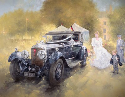 Bentley and Bride (olie på lærred) af Peter Miller