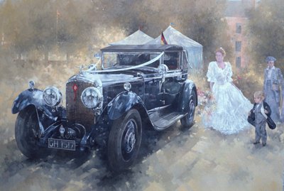 Bentley and Bride (olie på lærred) af Peter Miller