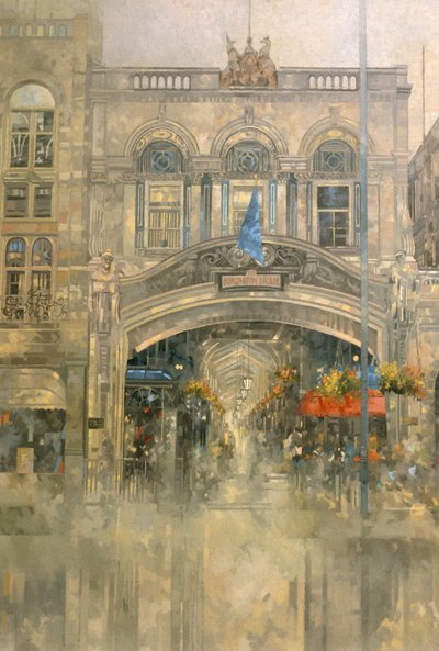 Burlington Arcade (olie på lærred) af Peter Miller