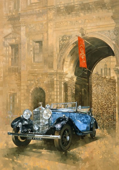 Rolls Royce på Royal Academy (olie på lærred) af Peter Miller