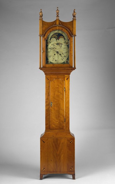 Tall Case Clock, ca. 1815 (ahorn, kirsebær, messing og jern) af Peter Miller