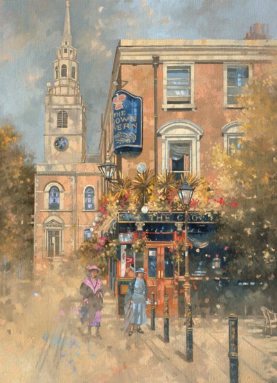 The Crown Tavern - Clerkenwell (olie på lærred) af Peter Miller