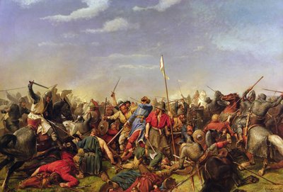 Slaget ved Stamford Bridge af Peter Nicolai Arbo
