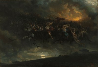 Den vilde jagt på Odin, 1872. af Peter Nicolai Arbo