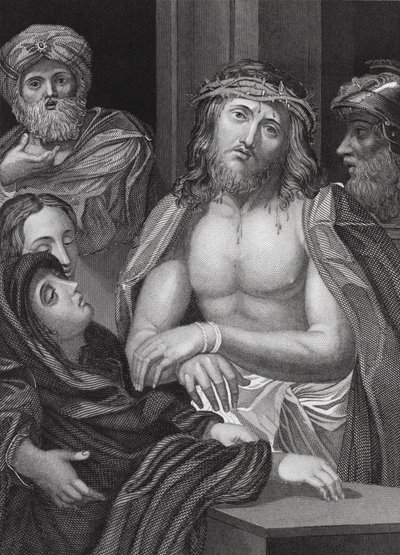 Ecce Homo, Esajas, kap. 53, v. 5 (gravering) af Peter Paul (after) Rubens